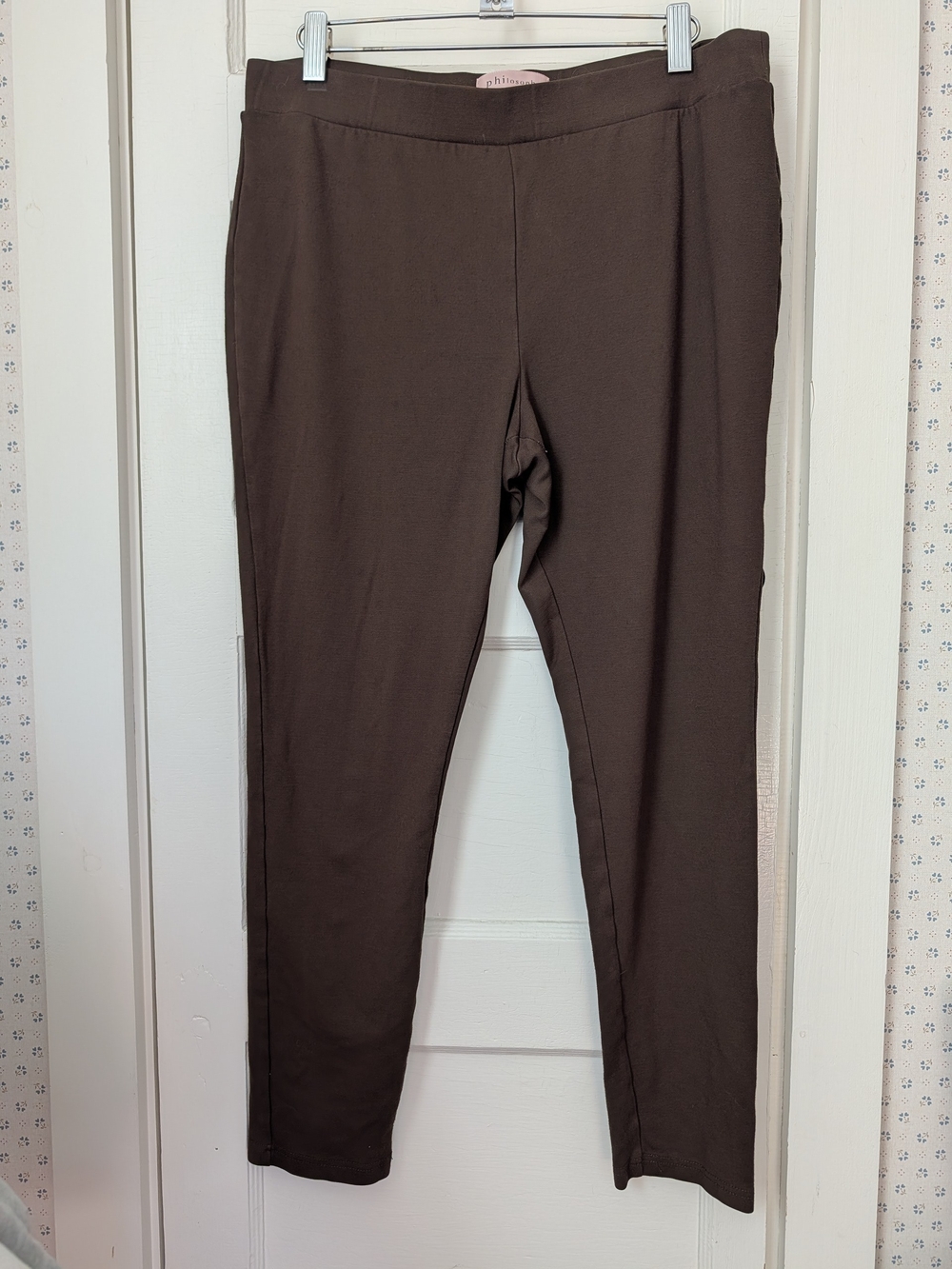 🫒 💚 Philosophy L Straight Leg Ankle length Leggings Minimalist Staple Casual